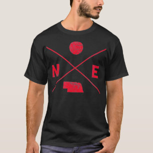 Camiseta Mulheres Vintage Jogadora de Voleibol Do Nebraska