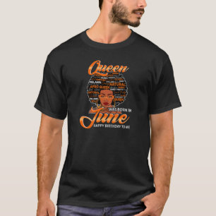 Camiseta Mulheres Vintage Junenésimo Rainha Foi Nascer Em J
