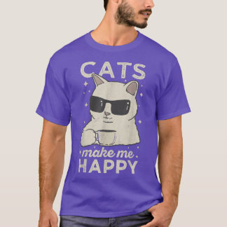 Camiseta Mulheres Vintage Legal Gatos Engraçados Me Fazem F