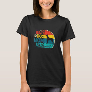 Camiseta Mulheres Vintage Melhor Cachorro Boxer Mamãe Nunca