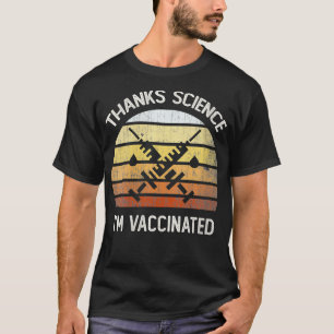 Camiseta Mulheres Vintage Obrigados Ciência IM VACINADA Eu 