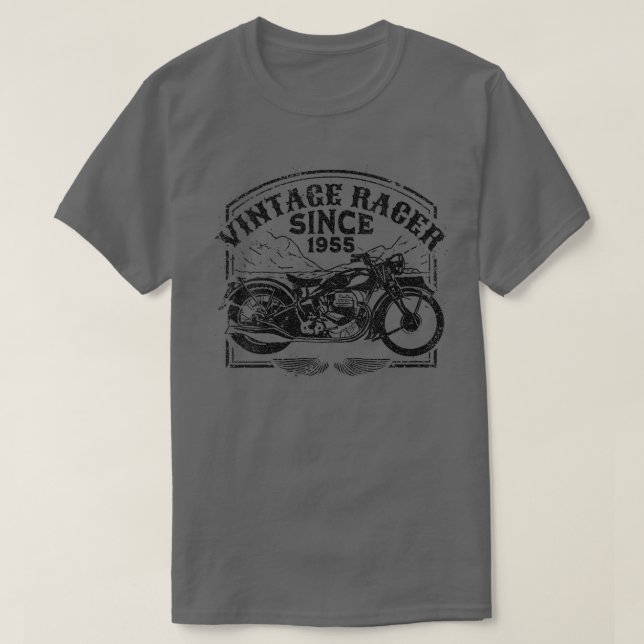 Camiseta Mulheres Vintage Racer Desde 1955 (Frente do Design)