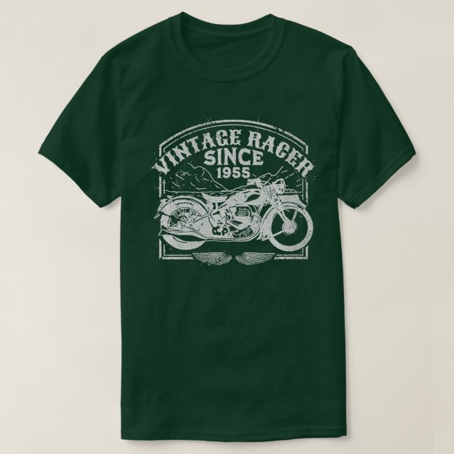 Camiseta Mulheres Vintage Racer Desde 1955 (Frente do Design)