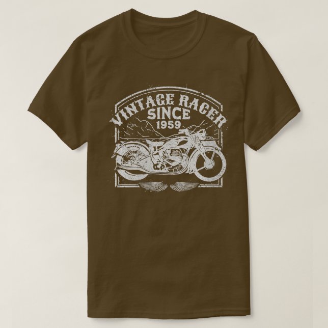 Camiseta Mulheres Vintage Racer Desde 1959 (Frente do Design)