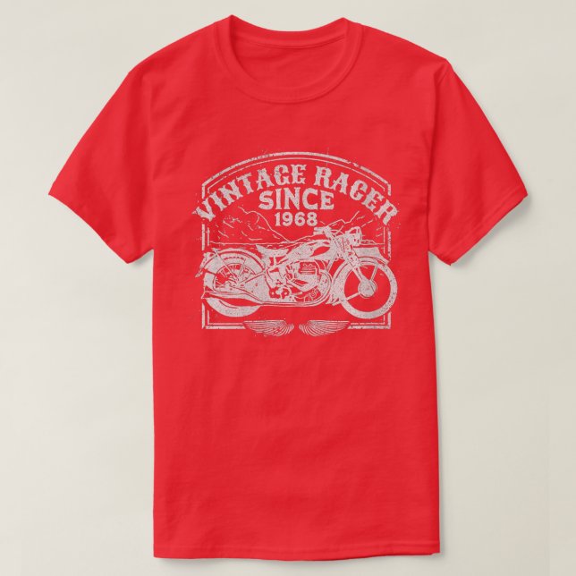 Camiseta Mulheres Vintage Racer Desde 1968 (Frente do Design)