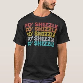 Camiseta Mulheres Vintage Retro Fo Shizzle VNeck