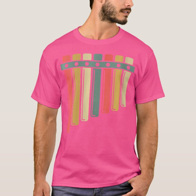 Camiseta Mulheres Vintage Retro Pan Flute (Frente)