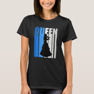 Camiseta Mulheres Violentas Bonito Azuis Rainha de Aniversá
