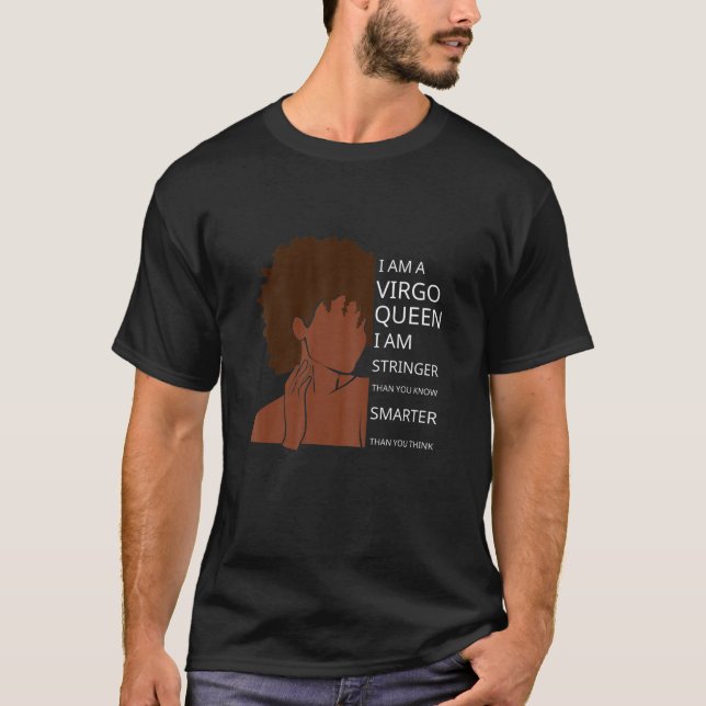 Camiseta Mulheres Virgo Queen Eu Sou Mais Forte Presente De (Frente)