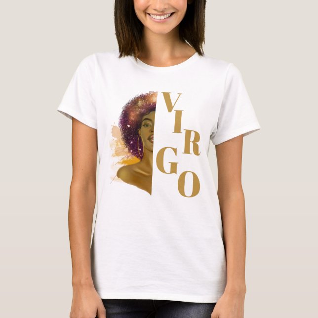 Camiseta Mulheres Virgo Season Zodiac Aniversário Agosto (Frente)