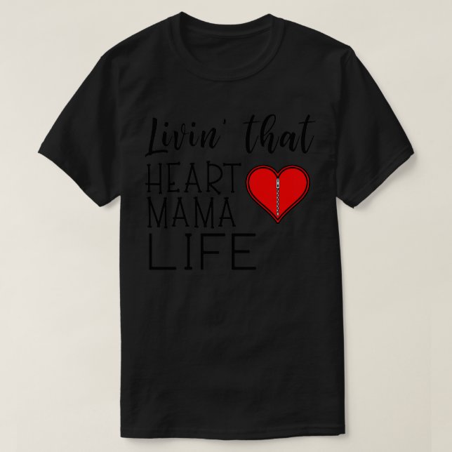 Camiseta Mulheres vivendo essa mama do coração Sensibilizaç (Frente do Design)