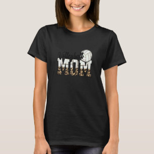 Camiseta Mulheres Voleibol Mãe Leopardo Volleybal Mãe Mothe