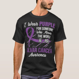 Camiseta Mulheres Vulvar Cancer Ribbon Alguém Que Significa