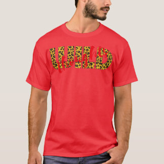 Camiseta Mulheres WILD Pensam Leopard Cheetah Impressão Red