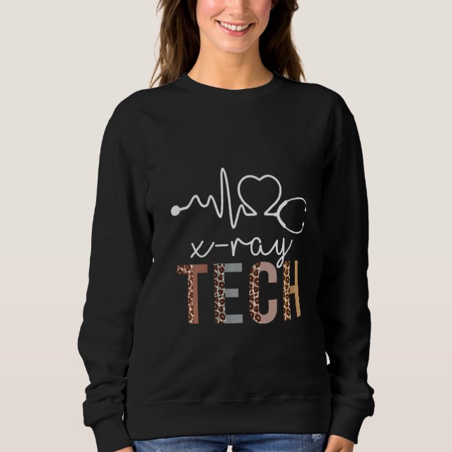 Camiseta Mulheres X-Ray Tech Leopard Heartbeat Apreciação C (Frente)