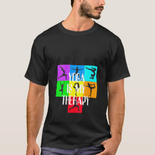 Camiseta Mulheres Yoga é minha terapia Meditação de Core