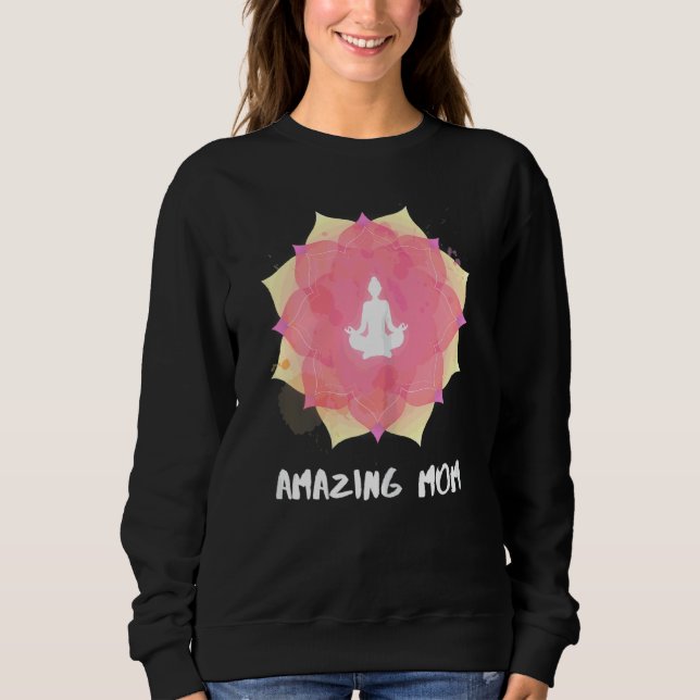 Camiseta Mulheres Yoga Mãe Dia de as mães Mandala 3 (Frente)