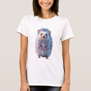 Camiseta Mulheresouriço Charmoso em Aquarela Pastel
