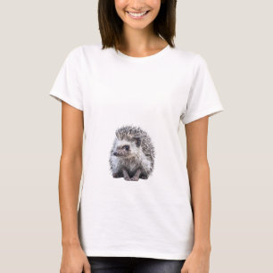 Camiseta Mulheresouriço Pequeno Espinhoso Desenhado à Mão d