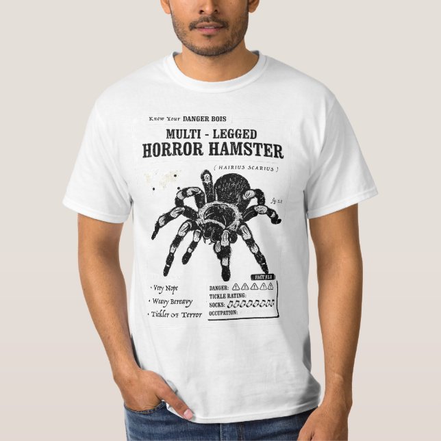 Camiseta Multi-Legged Horror Hamster Funny Tarantula graphi (Frente)