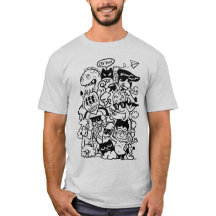 Multidão de Personagens de Desenhos Animados Excên