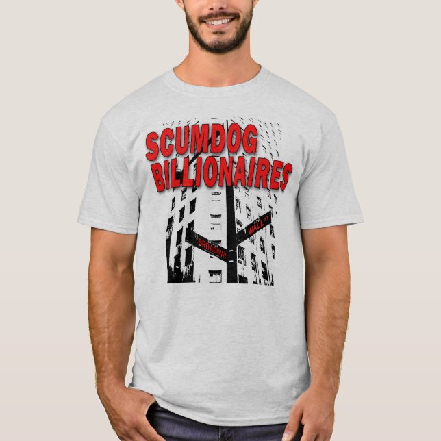 Camiseta Multimilionário de Scumdog em Wall Street (Frente)