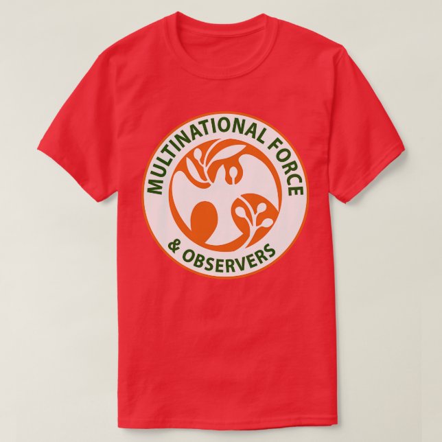 Camiseta Multinacional e Observadores MFO Insignia X (Frente do Design)