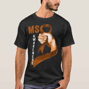 Camiseta Múltipla Esclerose Laranja Homens Mulheres em Guer