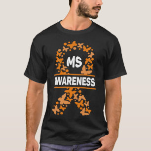 Camiseta Múltipla Esclerose Laranja Homens Mulheres em Guer