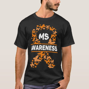 Camiseta Múltipla Esclerose Laranja Homens Mulheres em Guer