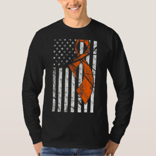 Camiseta Múltipla Sensibilização Laranja Fita Ume
