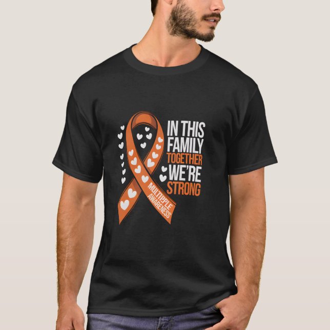 Camiseta Multiple Sclerosis Awareness Family Support MS War (Frente)