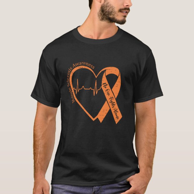 Camiseta Multiple Sclerosis Awareness MS Awareness Heart Su (Frente)