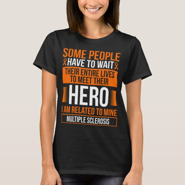 Camiseta Multiple Sclerosis Ribbon MS Warrior Survivor (Frente)