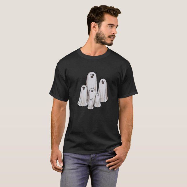 Camiseta Múltiplos fantasmas halloween (Frente Completa)