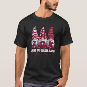 Camiseta Múltiplos Mieloma Sensibilização Mês Burgundy Fita