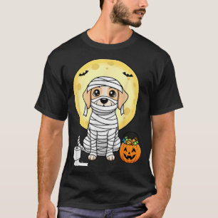 Camiseta Múmia Bonita Cachorro Halloween Lua Cheia Filhote