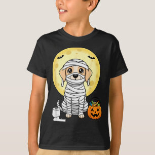 Camiseta Múmia Bonita Cachorro Halloween Lua Cheia Filhote