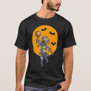 Camiseta Múmia de Basquetebol Halloween Homens Meninos Basq