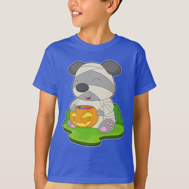 Camiseta Múmia de Cachorro no Halloween (Frente)
