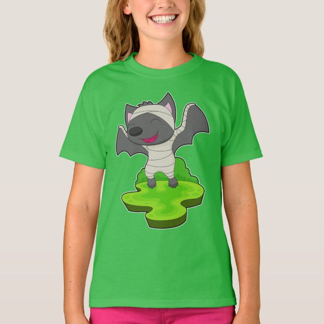 Camiseta Múmia de Morcego de Halloween (Frente)