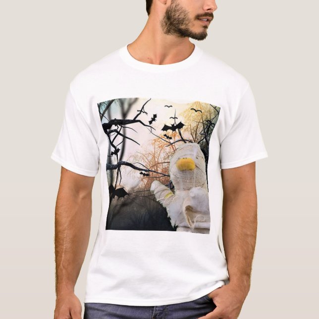 Camiseta Múmia e Morcegos Halloween (Frente)