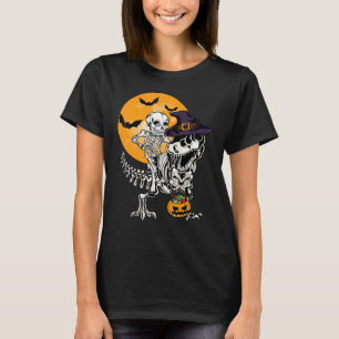 Camiseta Múmia Esqueleto Montado Dinossauro rex Halloween