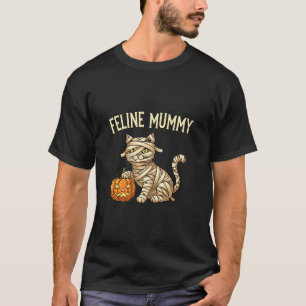 Camiseta Múmia Felina Funny Halloween Amante de Gatos