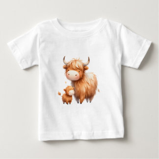 Camiseta Mummy e Eu-Vaca das Terras Altas