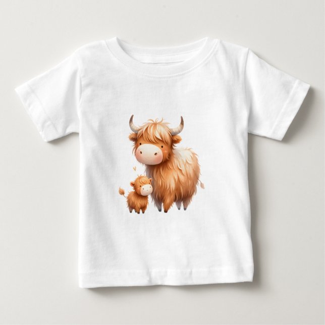 Camiseta Mummy e Eu-Vaca das Terras Altas (Frente)