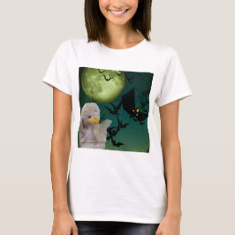 Camiseta Mummy, Morcego e Lua Halloween