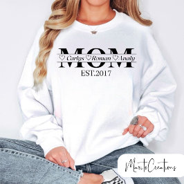 Camiseta Mum's sweatshirt personalised with child's name