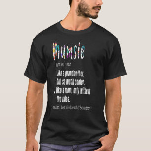 Camiseta Mumsie Definition Dia de as mães e Birthday Grandm
