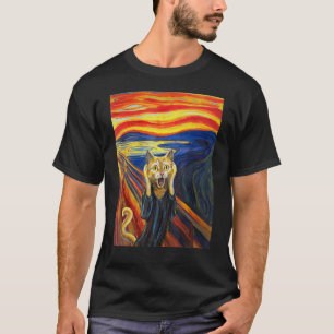 Camiseta Munch é o gato de pintura de Gritar